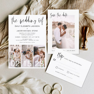 Tarjeta de gabinete mínima de detalles del Boda