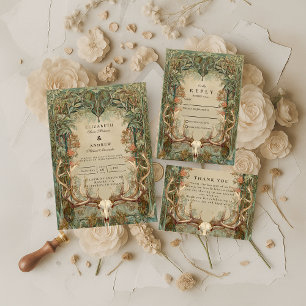 Invitación Boda Rústica de Otoño en el Bosque