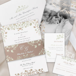 Invitación a la boda del Relieve metalizado de la 