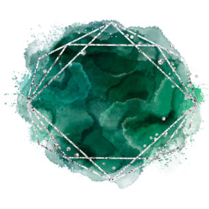 Invitación Boda de Purpurina geométrico de plata verde esmera