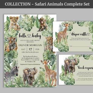 Servilleta De Papel Jardín de los animales de Safari de la selva Green