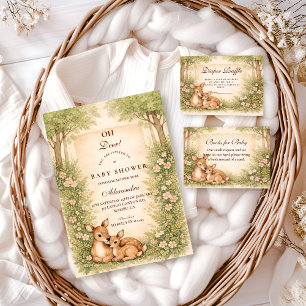 Servilleta De Papel Baby Shower Bosque Ciervo