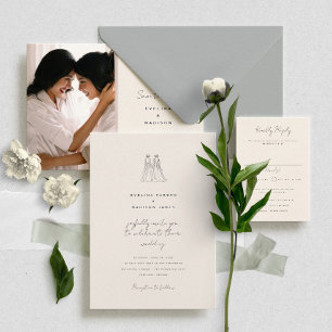 Invitación a la boda de Langley Dos novias