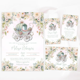 Invitación Chica de transporte de princesa de cuento de hadas