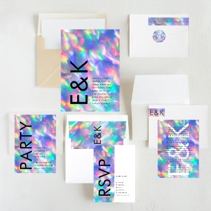 Invitación Boda RSVP de CÓDIGO QR ultra moderno irlandés