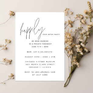 Invitación Afortunadamente Después De La Recepción, Fiesta Bo