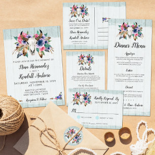 Bohemia Bohemia Rústica Floral de vaca RSVP