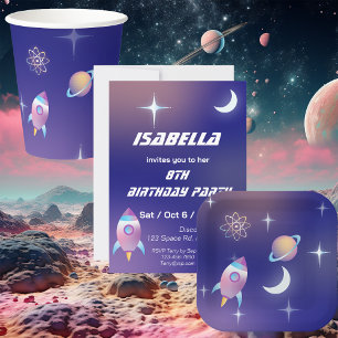 Vasos De Papel Espacio exterior del Pastel