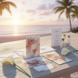 Flyer acuarela de tonos dorados de Rosa