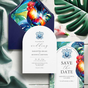 Invitaciones a la boda de Watercolor Key West Flor