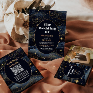 Servilleta De Papel Boda de la luna de las estrellas azules de la medi