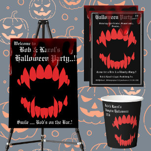 Invitación Fiesta de Halloween de mordiscos de vampiros
