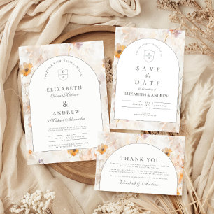 Tarjeta De Agradecimiento Editorial Boda Wildflower
