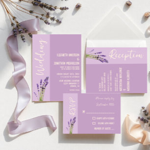 Tarjeta De Confirmación De Asistencia Lavender Love Boda