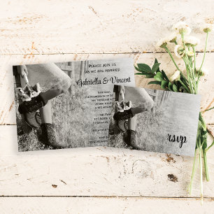 Tarjeta RSVP de Boda de Boda de Boda y Sunflower