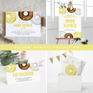Invitación Rasplante de amarillo y chocolate: brunch de bebé
