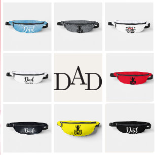 Riñoneras Día del Padre Feliz 2024 en Grey Super Dad