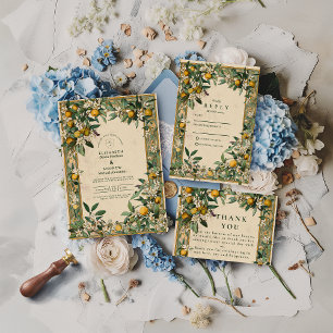 Tarjeta De Agradecimiento Boda Flor de Limón