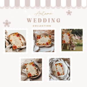 Tarjeta De Confirmación De Asistencia Autumn Daisy Floral Boda