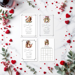 Invitaciones Acrílicas Moda ebria en enamorada ducha de novias