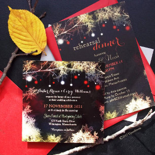 Invitación Boda de la selva nocturna estrellada