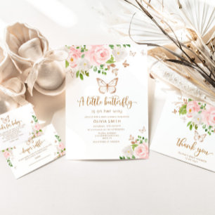 Invitación Besos de mariposa y deseos de cumpleaños