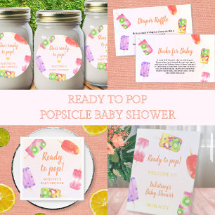 Servilleta De Papel Listo Para Pop Popsicle Watercolor Baby Shower