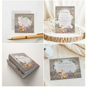 Invitación a Baby Shower de Woodland Forest Sparkl