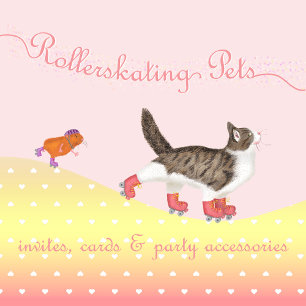 Invitación del fiesta de patinaje sobre rollos de 