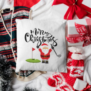 Postal Carro de golf con Santa Claus Let Par Tee Golfer