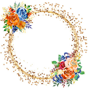 Invitación Purpurina de lujo Naranja azul ducha de matrimonio