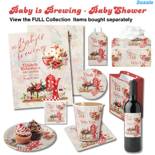 Invitación Fiesta de Té Retro Vintage Red Polkadots
