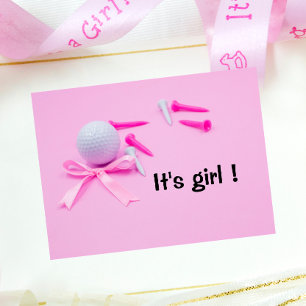 Papel De Regalo Golf Es la acuarela de CHICA Golfer bebé tema rosa