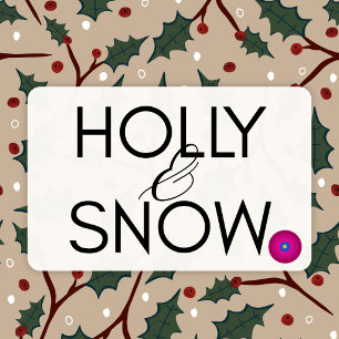 Tarjeta de vacaciones de Holly & Snow