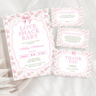 Invitación a Baby Shower de Love Shack