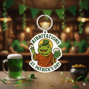 Llavero Rana Gruñona Día de San Patricio