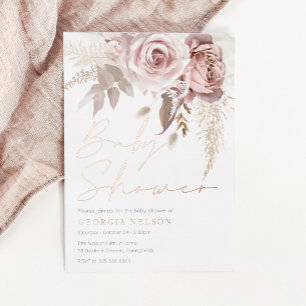 Servilleta De Papel Rubor Pink Floral Beautiful Baby Shower