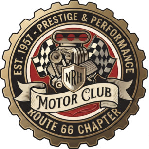 Camiseta de mujer NRH Motor Club Route 66 Vintage 