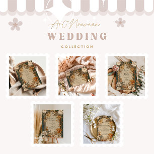 Tarjeta De Confirmación De Asistencia Elegante Boda de marco floral vintage