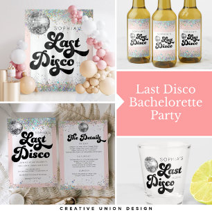 Última Discoteca Bachelorette Party Invitación Iti