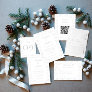 Invitación Boda de invierno Recepción de nieve enamorada