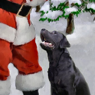 Tarjeta Festiva Regalos de Labrador Recuperador de Navidades