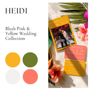 Invitación Mínimo Amarillo, Serás Mi Propuesta De La Novia