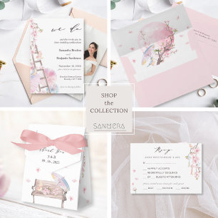 Invitación Elegante Boda de cerezo en flor
