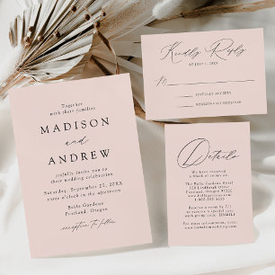 Invitación Boda Rubor Modern Elegance