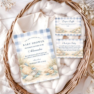 Invitación Fiesta de Bebé Elegantes Mariscos Costeros