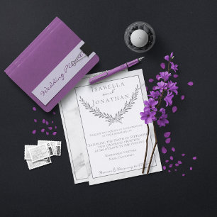 Elegante invitación a la boda de mármol y corteza