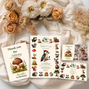 Tarjeta De Agradecimiento Fotografía Animales de Woodland Verdor salvaje Uno