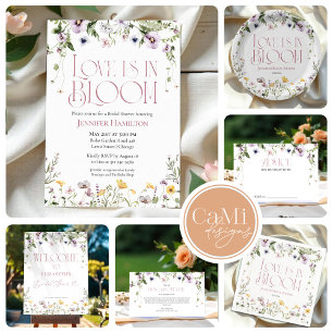 Plato De Papel El amor está en flor   Watercolor Floral Bridal Sh