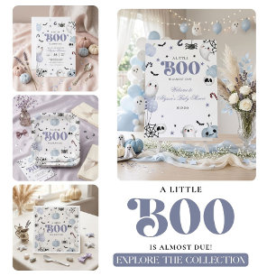Servilleta De Papel Blue Little Boo está casi a punto de llegar, bebé 
